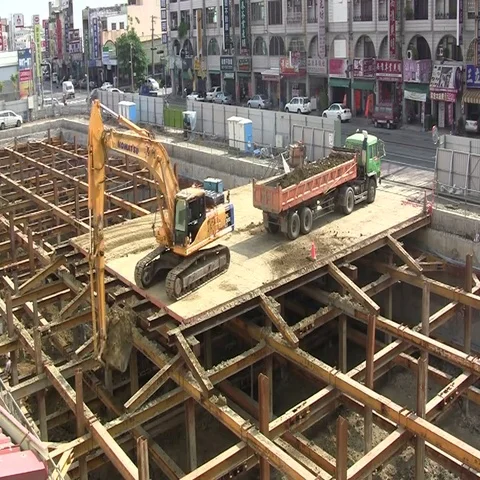 Chinese construction site (time lapse) Stock Footage 69561775