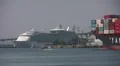 Chinese Container Ship and Cruise Ship HD Footage