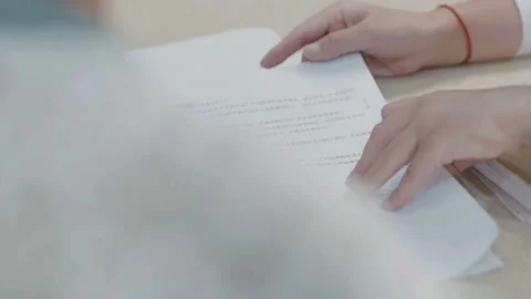 Chinese contract,sign a contract. Stock Footage 172054017