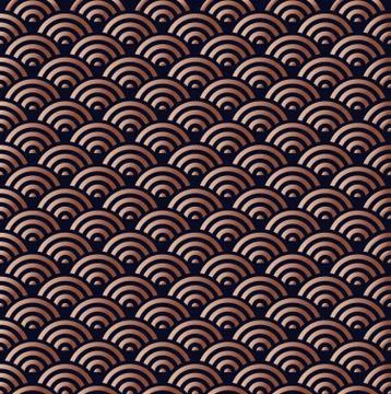 Chinese copper seamless pattern background Stock Illustration