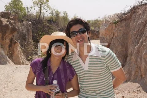 Chinese couple smiling Stock Photos