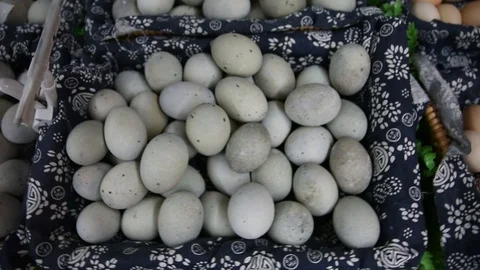 Chinese Cuisine - Centenary Egg Stock Footage 123490330