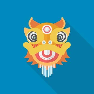 Chinese dancing lion Stock Illustration