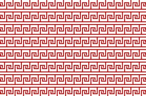 Chinese decorative red square Stock Illustration