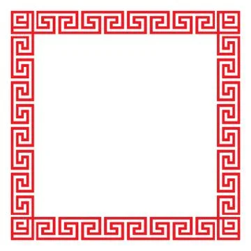Chinese decorative square frame Stock Illustration