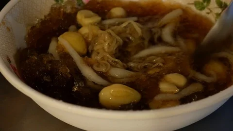 Chinese dessert with ice Stock Footage 104911722