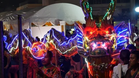 Chinese Dragon Dance Stock Footage 107596278