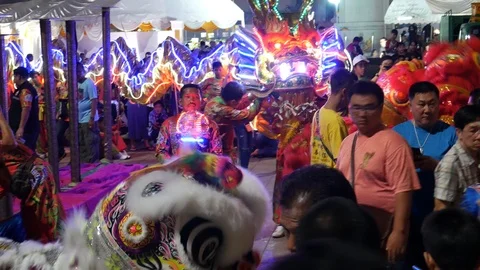 Chinese Dragon Dance Video stock 107596838