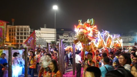 Chinese Dragon Dance Video stock 107597706