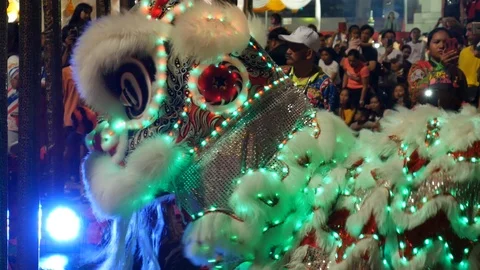 Chinese Dragon Dance Video stock 107598165