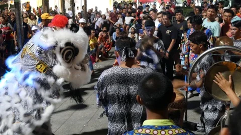 Chinese Dragon Dance Stock Footage 107598797