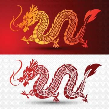 Chinese dragon Illustrazione stock