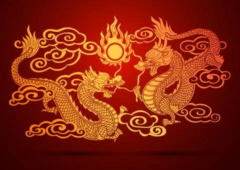 Chinese Dragon Illustrazione stock