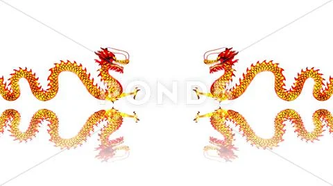 Chinese dragon lantern in pond Stock Illustration