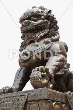 Chinese dragon statue sculpture isolate on white background Stock Photo ...