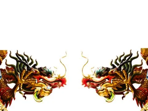 Chinese dragon statues Stock Photos