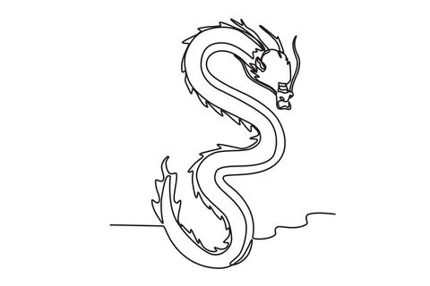 A Chinese dragon stood up Stock Illustration