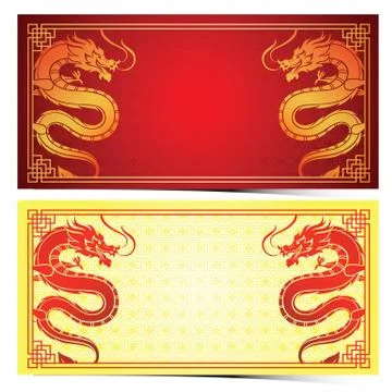Chinese dragon template Stock Illustration