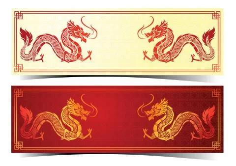 Chinese dragon template Stock Illustration
