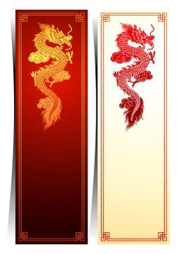 Chinese dragon template Stock Illustration