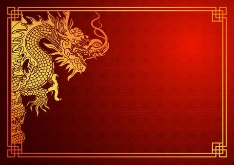 Chinese dragon template Stock Illustration