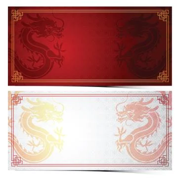 Chinese dragon template Illustrazione stock