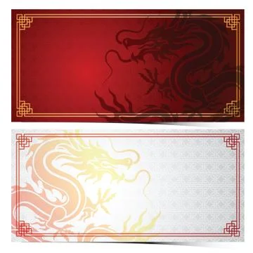 Chinese dragon template Stock Illustration