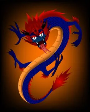 Chinese dragon vector eps 10 Illustrazione stock