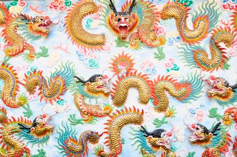 Chinese dragons background 스톡 사진