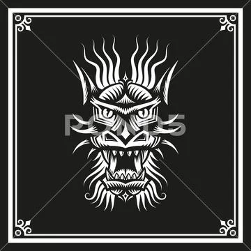 Chinese dragon's head Stock Illustration