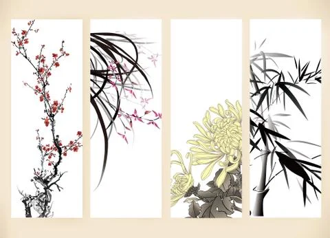 Chinese drawings Stock Illustration