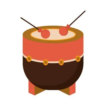 Chinese drum icon 스톡 일러스트