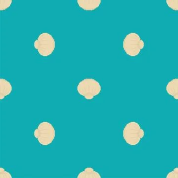 Chinese dumplings pixel art pattern seamless. 8 bit Food pixelated background Illustrazione stock