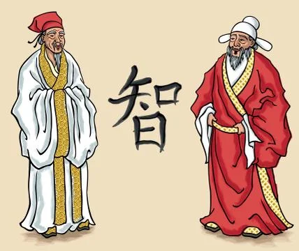 Chinese Elders Stockillustratie