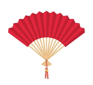 A Chinese Fan Stock Illustration