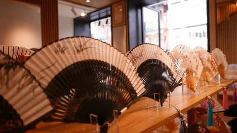 Chinese fans Stock Footage 103087088