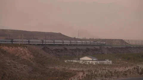 Chinese Fast Train, Passing Stock Footage 77192948