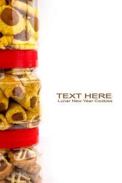 Chinese festive pineapple tart stack up in containers Stock Photos