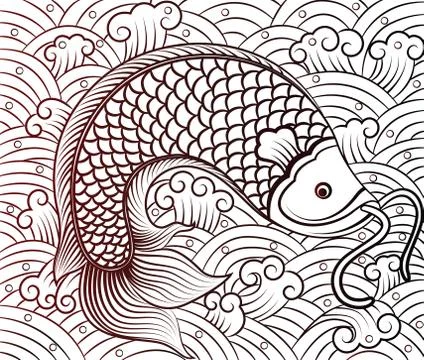 Chinese fish Stock Illustration