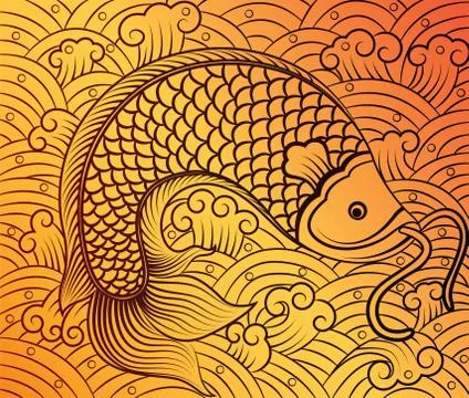 Chinese fish Stock Illustration