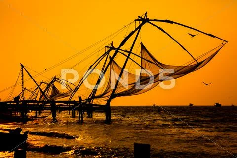 Chinese fishnets Stock Photos