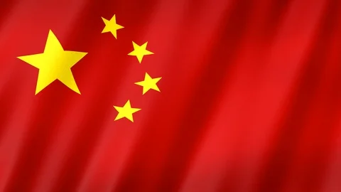 Chinese flag 3d animation Stock Footage 98670251