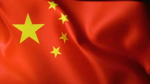 Chinese Flag Flapping Stock Footage 118967231