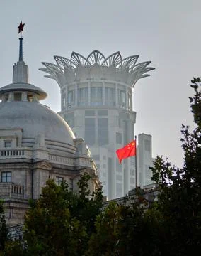 Chinese Flag Flying Stock Photos