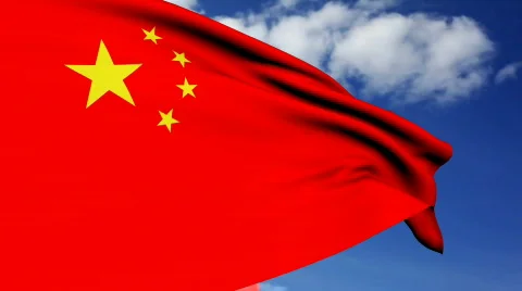 Chinese flag Video stock 369351