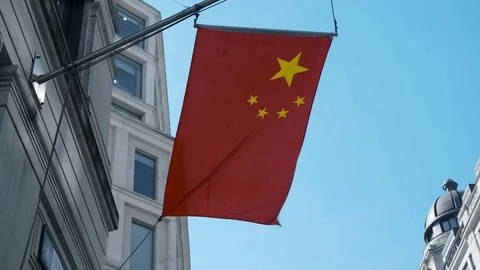 Chinese flag Stock Footage