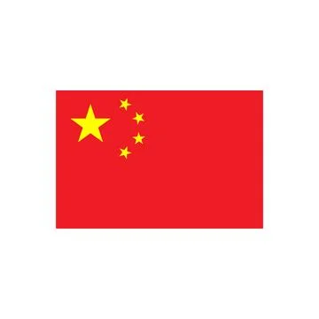 Chinese flag icon vector Stock Illustration