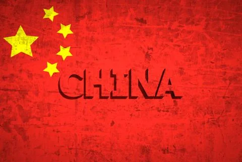 Chinese flag Stock Illustration