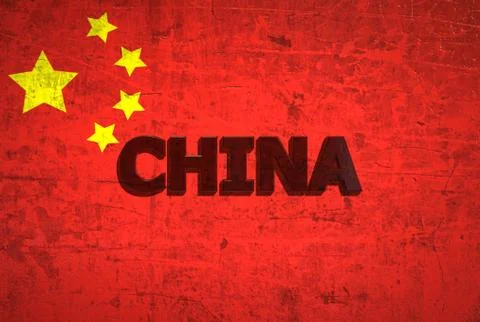Chinese flag Stock Illustration