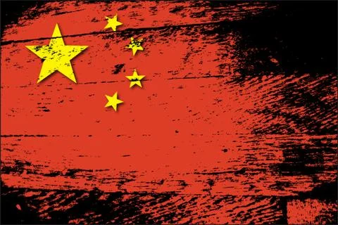 Chinese Flag Stock Illustration